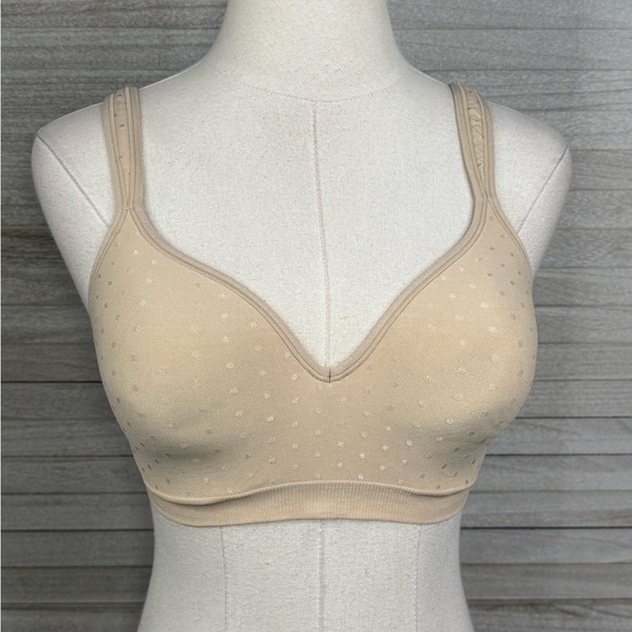 BALI Comfort Revolution Wireless Bra Beige Dot-36C - Picture 1 of 2